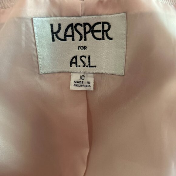 Kasper for ASL Pink Double Breasted Short Blazer | Vintage 80s | Size 10 - Picture 7 of 8